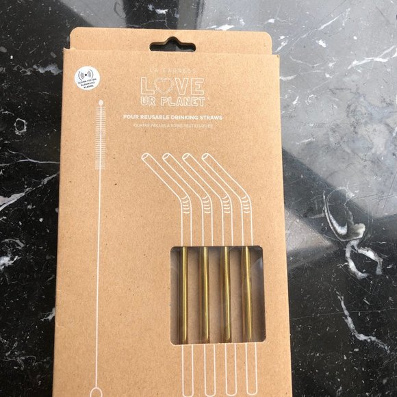 LOVE UR PLANET Other - BNIB: LOVE UR PLANET steel straws with cleaning brush